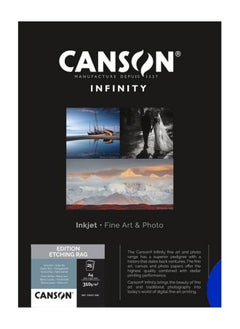 CANSON Infinity Edition Etching Rag Smooth Grain Fin A4 25 Sheets  - Image 1
