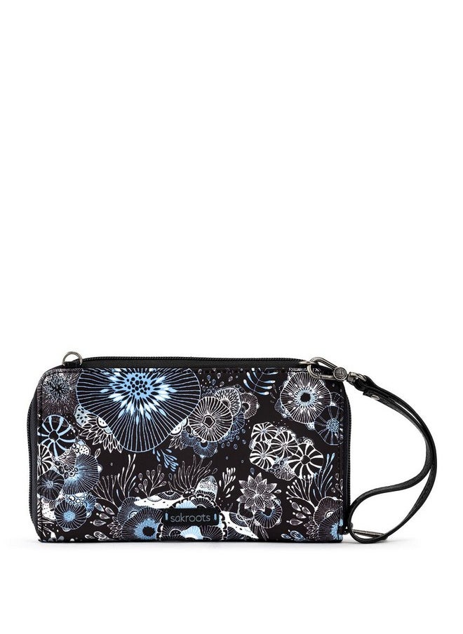 Sakroots Artist Circle Smartphone Crossbody In Eco Twill Detachable Wristlet Strap Midnight Seascape  - Image 4