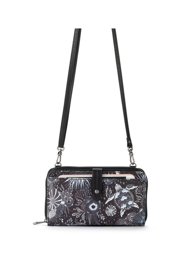 Sakroots Artist Circle Smartphone Crossbody In Eco Twill Detachable Wristlet Strap Midnight Seascape  - Image 5