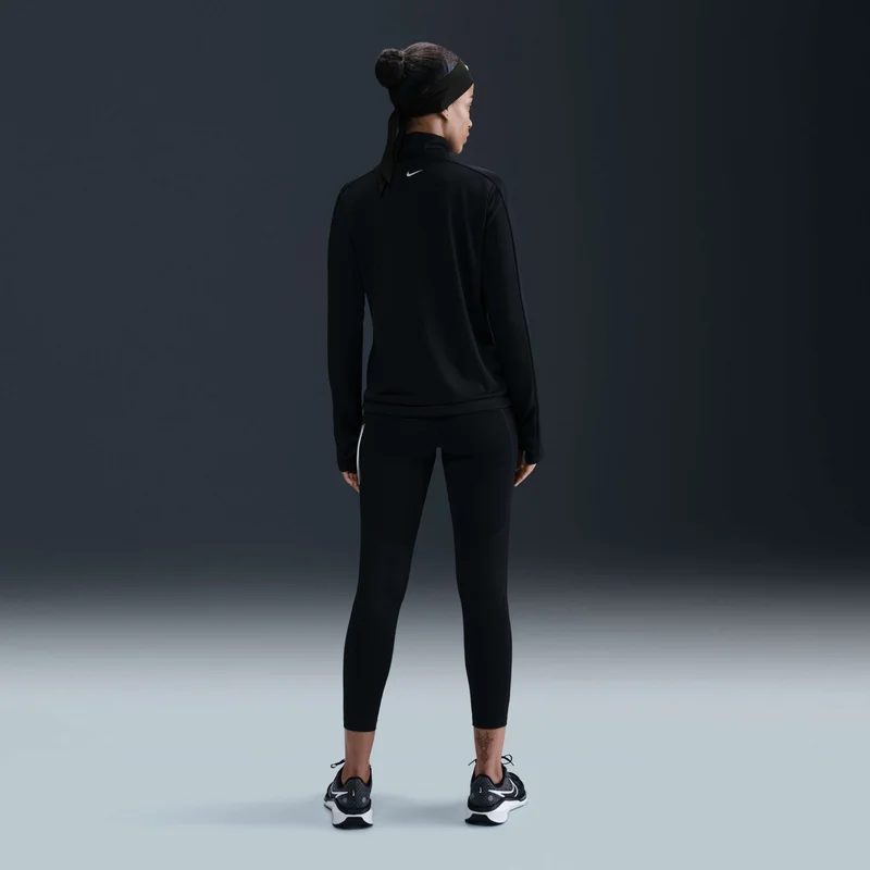 Nike Black Women's Swoosh Dri-FIT 1/2-Zip Mid Layer Running Top for Women | Best Price UAE