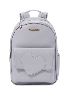 Faux Leather Backpack Grey