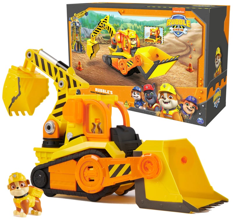Rubble & Crew Rubble  Crew Bark Yard Deluxe Bulldozer Construction Truck Toy with Lights Sounds  Rubble Action Figure Kids Toys for Boys  Girls Ages 3 - Image 2