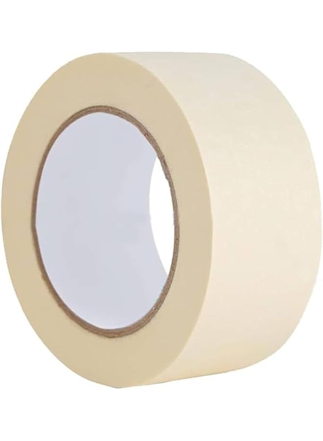 PROMASS promass Premium Masking Tape, 1 Pack 2 Inch X 50 Yards General Purpose Paper Tape For Painting, Labeling, Marking, Gardening, Packaging, Artworks, Schools, Office, Garage, Factory, Industrial Uses  - Image 1