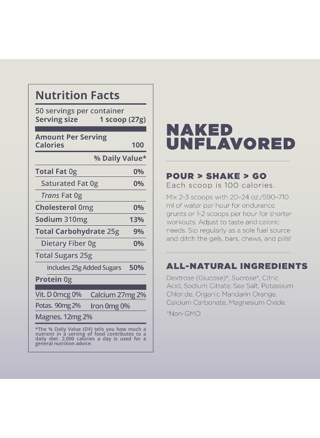 Tailwind Nutrition Endurance Fuel, Sports Drink Powder Mix With Electrolytes, Non-Gmo, Free Of Soy, Dairy, And Gluten, Vegan Friendly, Naked Unflavored, 50 Servings  - Image 4