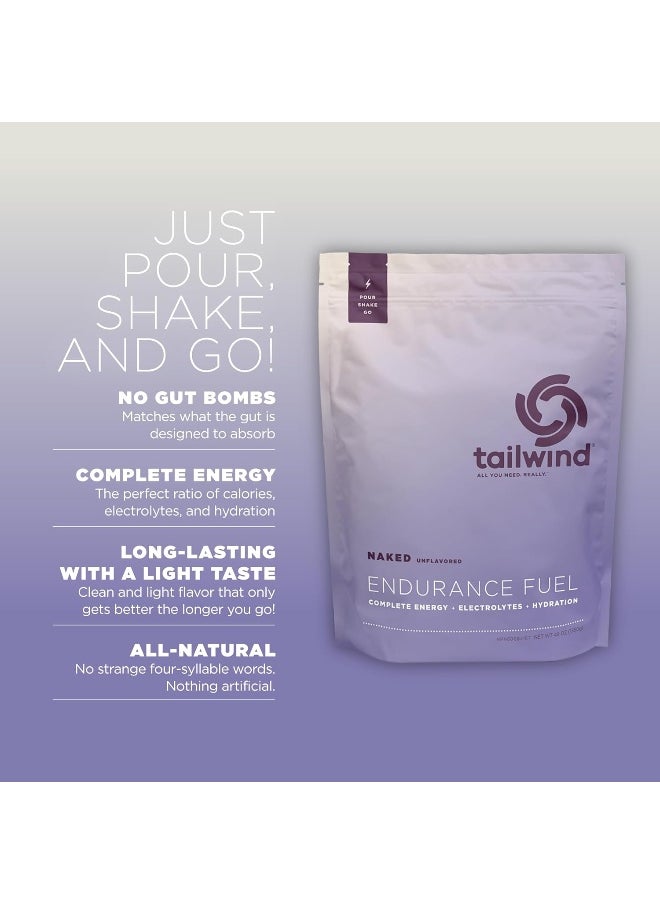 Tailwind Nutrition Endurance Fuel, Sports Drink Powder Mix With Electrolytes, Non-Gmo, Free Of Soy, Dairy, And Gluten, Vegan Friendly, Naked Unflavored, 50 Servings  - Image 2