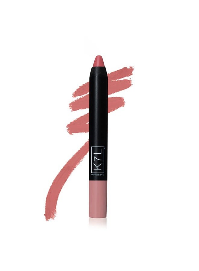 K7L Nude Pink Lipstick Crayon - Matte - Tip Toe - Image 2