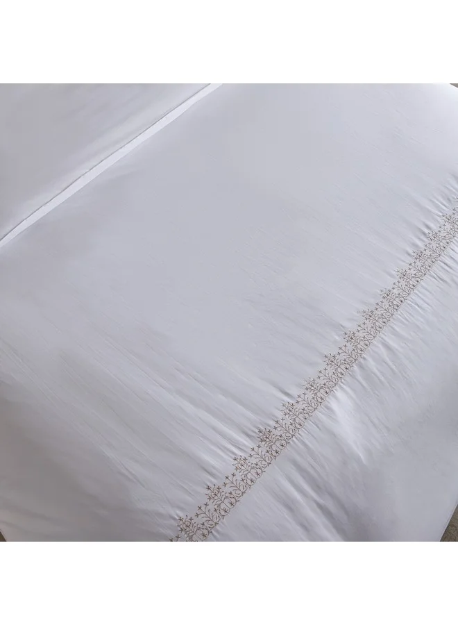 Home Box White Haven Grande Affordables 5-Piece Cotton Border Embroidered King Comforter Set 220 x 240 cm