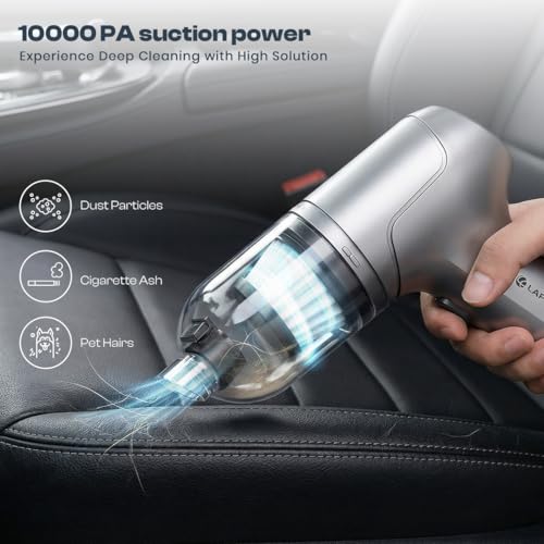 Lapcare 2-in-1 Wireless Vacuum Cleaner & Air Blower | 10kPA Suction, 4500PA Blowing Force, 60W Power | 4000 mAh Battery, HEPA Filter, for Car, Home & Pet Hair - Image 4