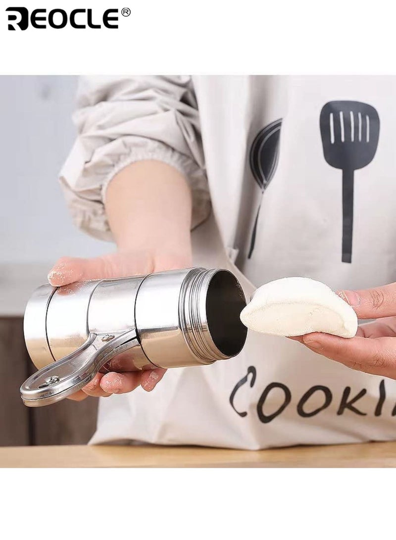 ريوكل صانع المعكرونة مع 6 قوالب يدوية من الفولاذ المقاوم للصدأ آلة المعكرونة أدوات محمولة رامين السباغيتي الصحافة سهلة التنظيف متينة للسفر نزهة التخييم المنزل مثالية للرجال والنساء - Image 2