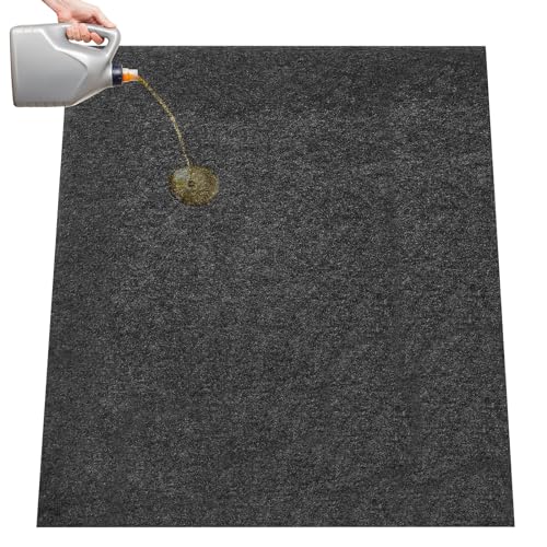 Datanly 1 Pcs 29 x 36 Inch Garage Floor Mat Oil Spill Mat Oil Absorbent Pads Reusable, Washable, Waterproof Backing Contains Liquids, Protects Garage Floor or Driveway Surface, Black - Image 1