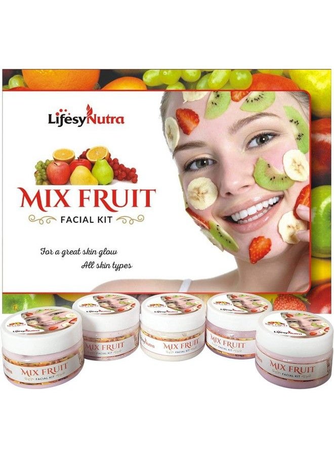 LifesyNutra مجموعة أدوات الوجه من مزيج الفواكه، مجموعة أدوات تجميل الوجه الاحترافية للنساء والرجال، جميع أنواع حلول البشرة المصنوعة في الهند، 250 جرام + 125 جرام إضافي  - Image 4