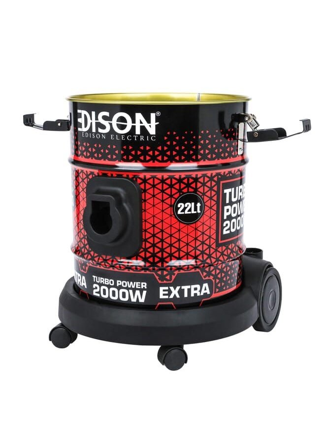 EDISON Turbo Vacuum Cleaner Drum 22 Liters Red 2000W  - Image 4