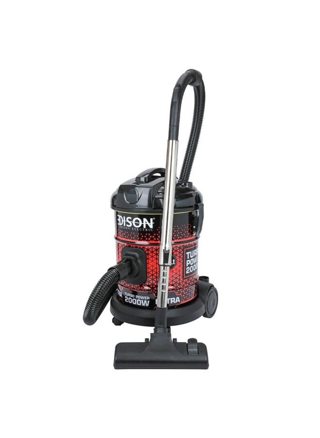 EDISON Turbo Vacuum Cleaner Drum 22 Liters Red 2000W  - Image 1