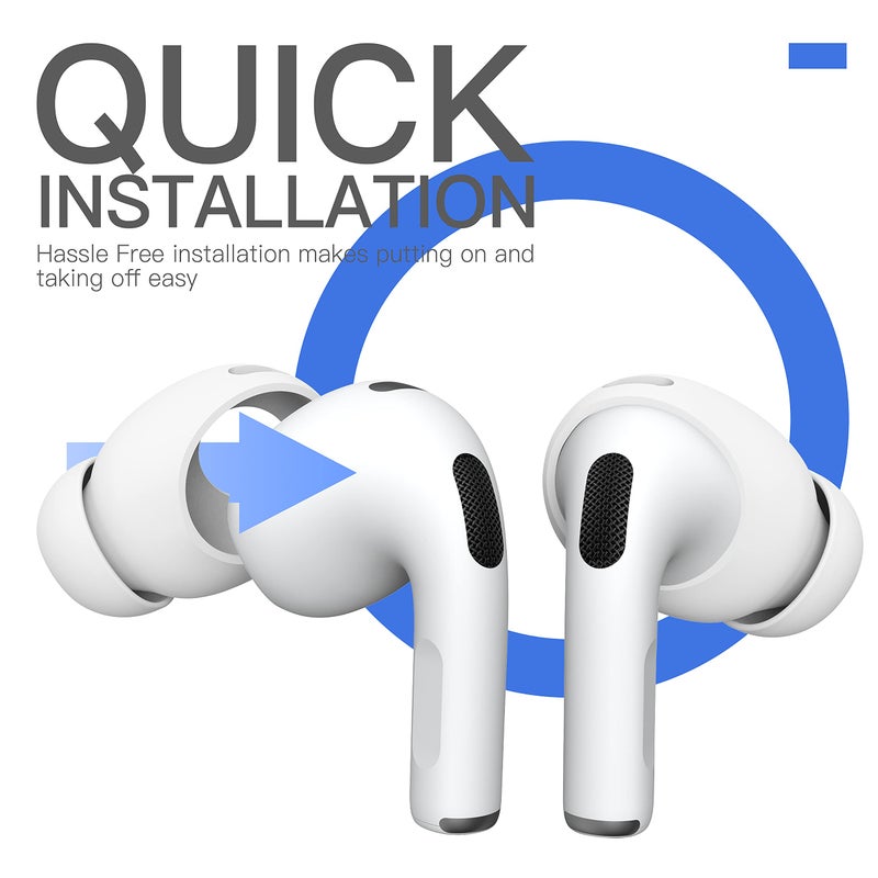 DamonLight 2 Pairs AirPods 3 Ear Tips Grip Silicone Earbuds Cover [Added Storage Pouch][US Patent Registered] Compatible with Apple AirPods 3rd Generation (White) - Image 3