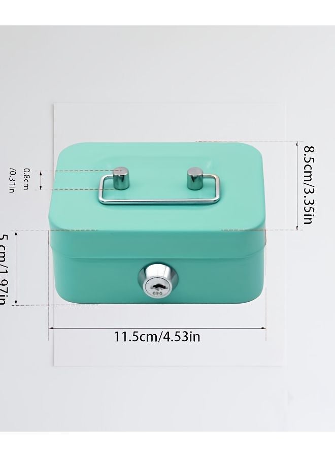 Small Pink Lockable Money Box Secure Storage for Coins and Bills Home Office Use - Image 3