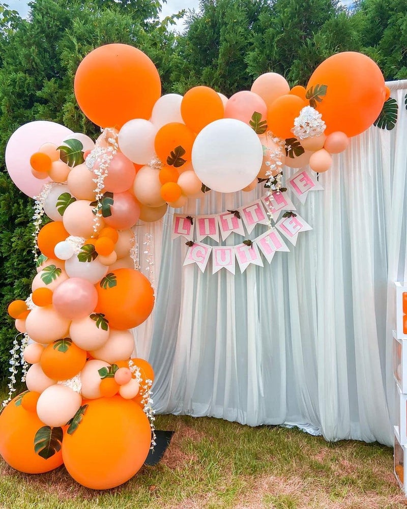 LYVEEF Orange Balloons 84pcs Arch Kit - 5in, 12in, 18in Matte Latex Balloons for Birthday, Baby Shower, Wedding - Image 4