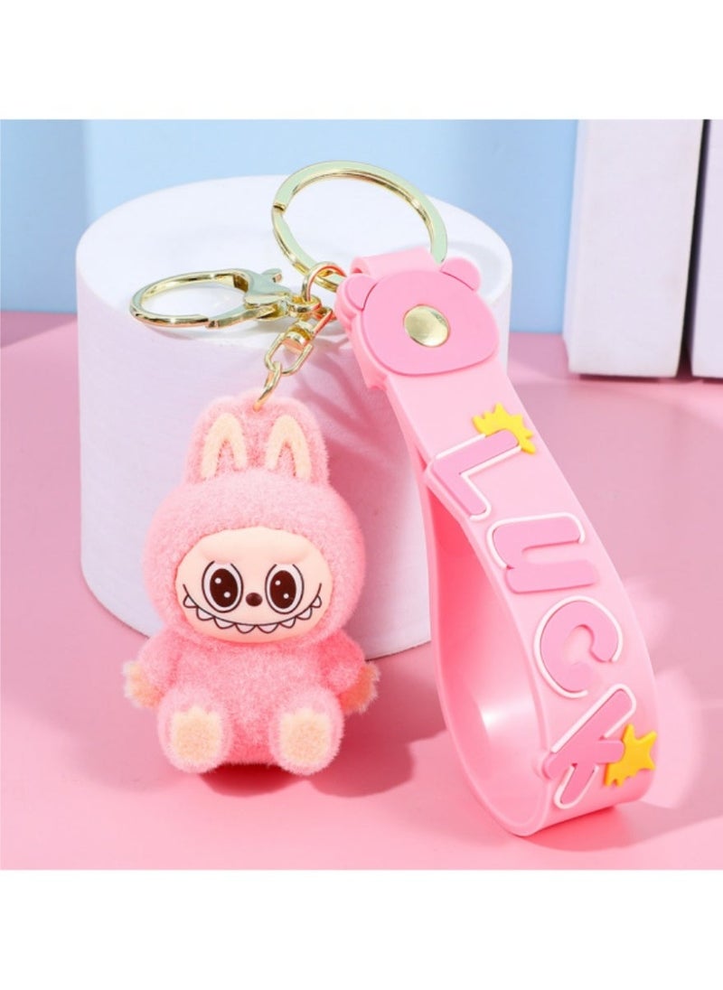 LABUBU Labubu Keychain for Women and Girls â Cute Mini Cartoon Monster Pendant, Creative Animal Keyring for Car Keys, Bags, Backpacks â Fun Gift for Friends, Kids, and Collectors  - Image 1