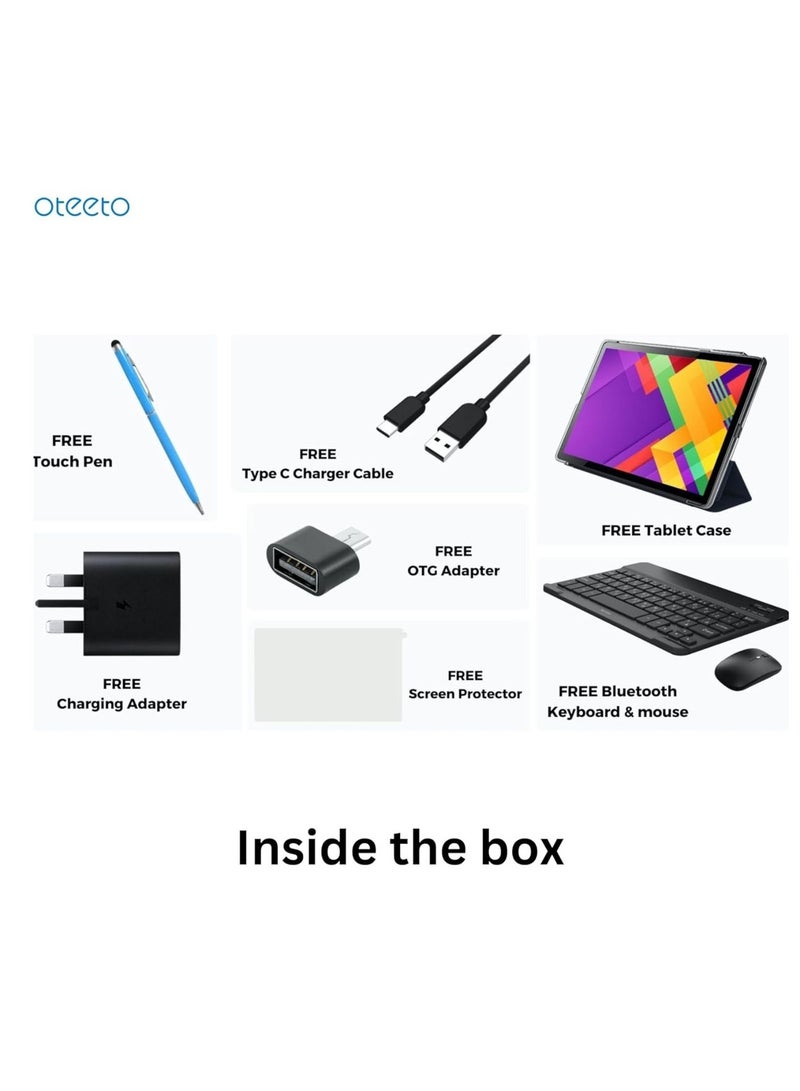Oteeto TAB 11 Pro 10.1 Inch Dual SIM Blue 8GB RAM 512GB 5G - International Version With Keyboard and mouse - Image 5