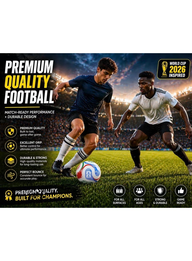 اديداس Training Football 05 Inch – Machine-Stitched TPU Soccer Ball with Textured Grip - Image 4