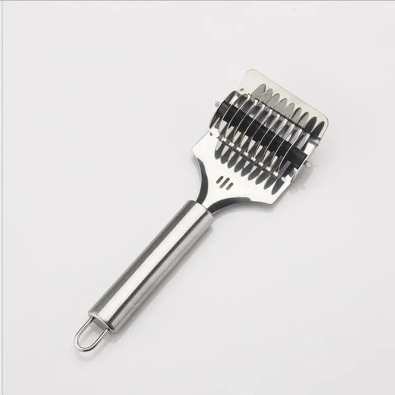 PUTHAK 1PC Stainless Steel Spaghett Noodle Maker Lattice Roller Docker Dough Cutter Tool Kitchen Helper DIY Dough Cutting Tool - Image 2