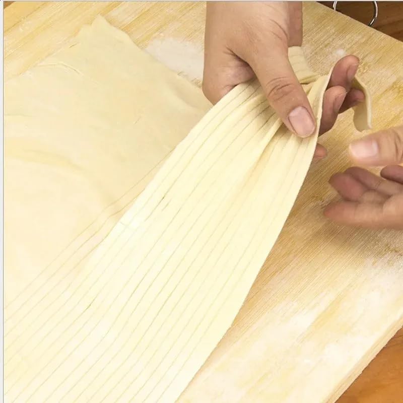 PUTHAK 1PC Stainless Steel Spaghett Noodle Maker Lattice Roller Docker Dough Cutter Tool Kitchen Helper DIY Dough Cutting Tool - Image 5