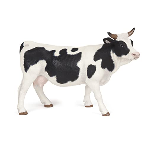 Papo -Hand-Painted - Figurine -Farmyard Friends -Black and White Cow -51148 - Collectible - for Children - Suitable for Boys and Girls - from 3 Years Old - Image 1