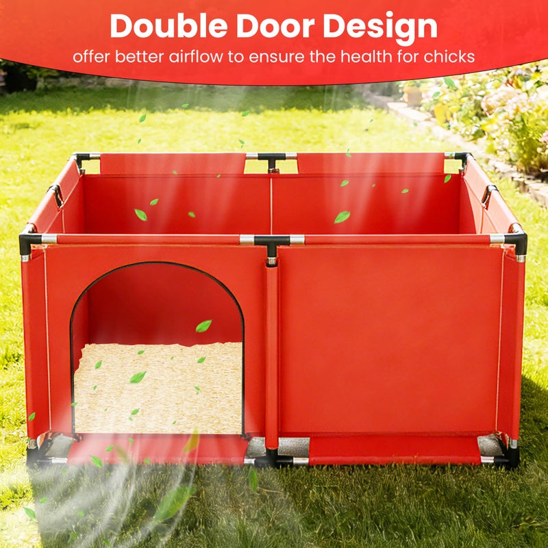 Kweetle All-in-One Chicken Brooder Box for Chicks Starter Kit with Timer Heat Lamp & Stand, Perch, Sawdust, Feeder & Waterer, Large Sturdy Poultry Brooder for Up to 30 Baby Chicks, Ducks & Quail - Image 4