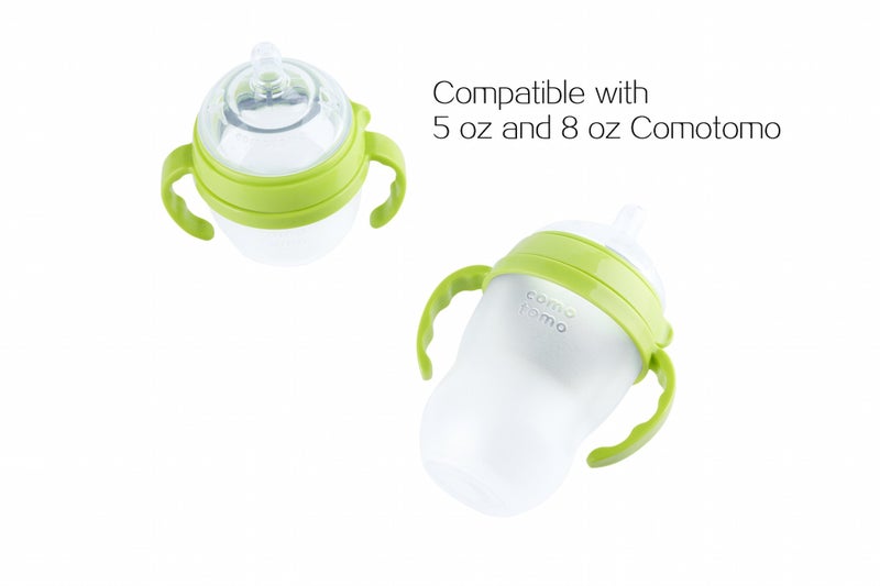 GOLOHO Compatible Baby Bottle Handle for Comotomo Bottles 8 oz & 5 oz, 3 Count, Green - Image 2