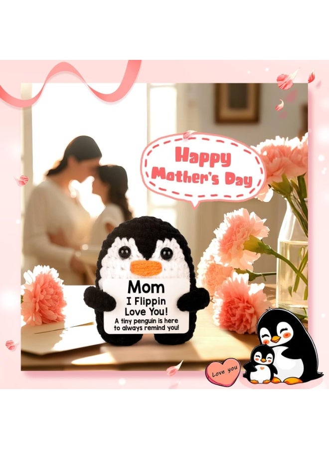 GROIC  Unique Handmade Gifts for Mom, Adorable Crochet Penguin for Mother's Day, Birthdays & Easter, Sentimental Present from Daughter/Son, Cute Decor for Step Moms & Mother-in-Law - Image 5