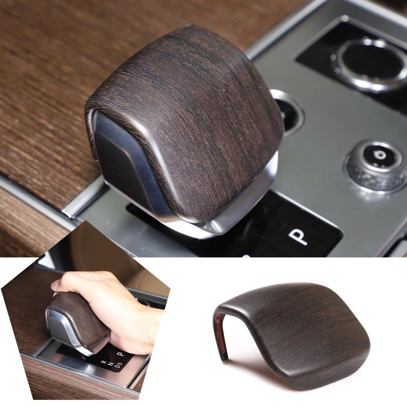 HAPPYHORSE Car Gear Shift Knob Head Cover Trim Compatible with Land Rover Range Rover SportVogueVELARDiscovery 5 Gear Shift Knob Head Protective Cover Decoration Oak Grain
