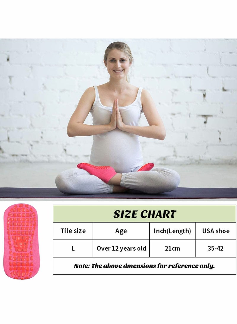 KASTWAVE 12 Pairs Non Slip Yoga Socks with Grips Women Anti-Skid Socks Sticky Grippers Socks for Pilates Ballet Barre Yoga, Multi Color  - Image 1