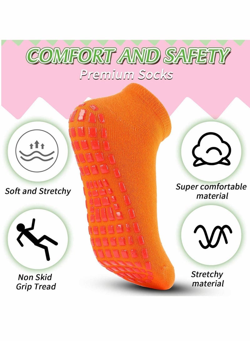 KASTWAVE 12 Pairs Non Slip Yoga Socks with Grips Women Anti-Skid Socks Sticky Grippers Socks for Pilates Ballet Barre Yoga, Multi Color  - Image 5