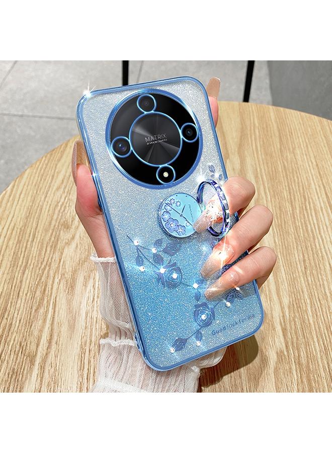 S-TOP Case For Honor X9b Gradient Glitter Immortal Flower Ring All-inclusive Phone Case - Image 2