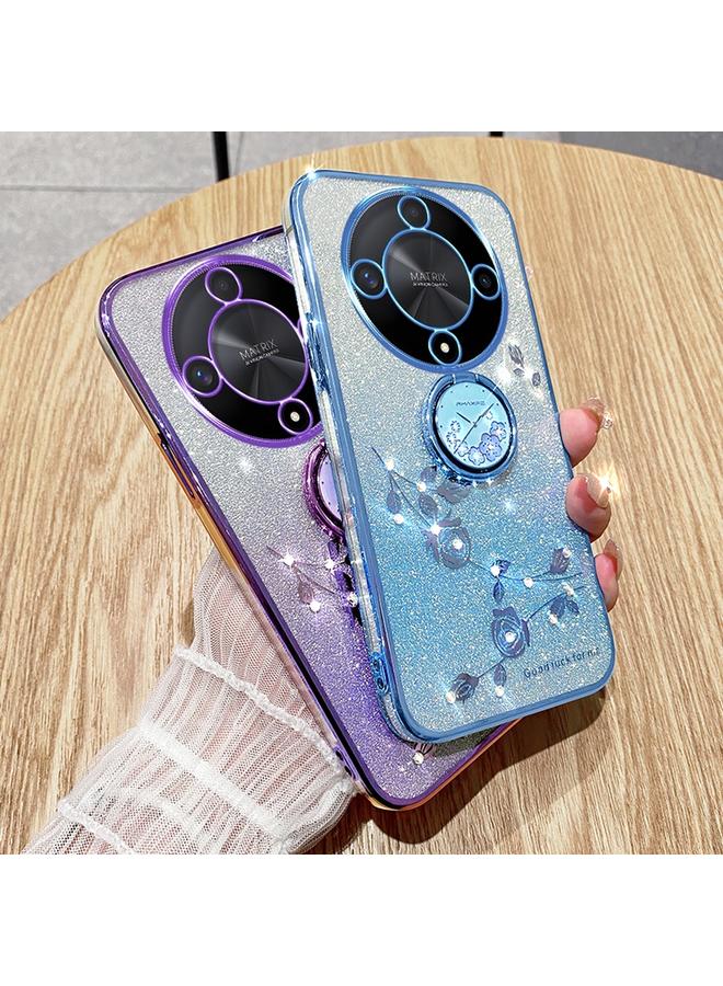 S-TOP Case For Honor X9b Gradient Glitter Immortal Flower Ring All-inclusive Phone Case - Image 3