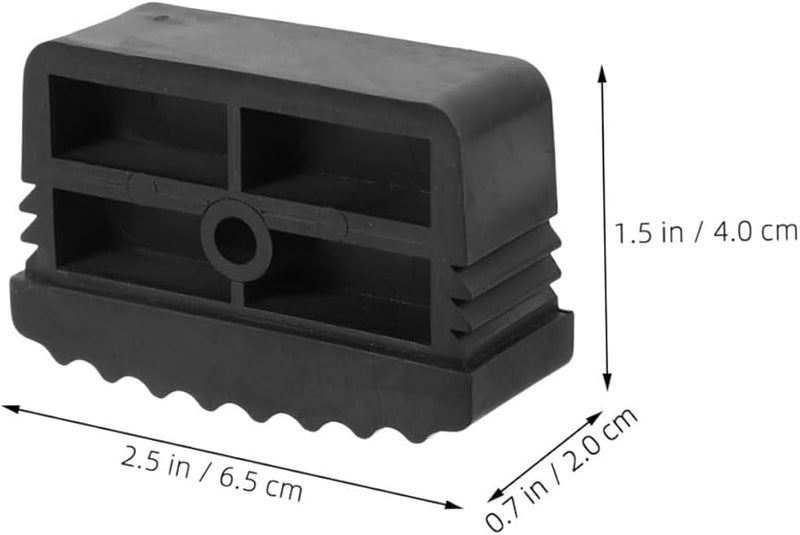 Non Slip Rubber Ladder Leg Caps 2 Pack Black For Stability Noise Reduction Traction - Image 3