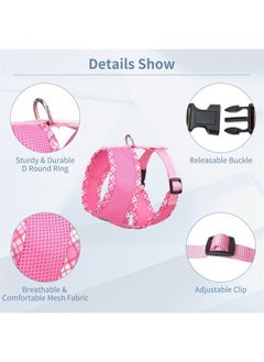 BINGPET Soft Mesh Breathable Pet Vest Harnesses, No Pull & No Choke Dog Harness, Lightweight Adjustable Vest Harness for Small and Medium Dogs  - Image 2