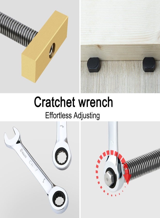 ViewReal 2 Pack Bench Dog Clamps, 3/4" Adjustable Dog Hole Clamp with 4 Pack Non-Slip Bench Dogs, Upgraded Quick-Shift Structure, MFT Table Compatibility - Image 5