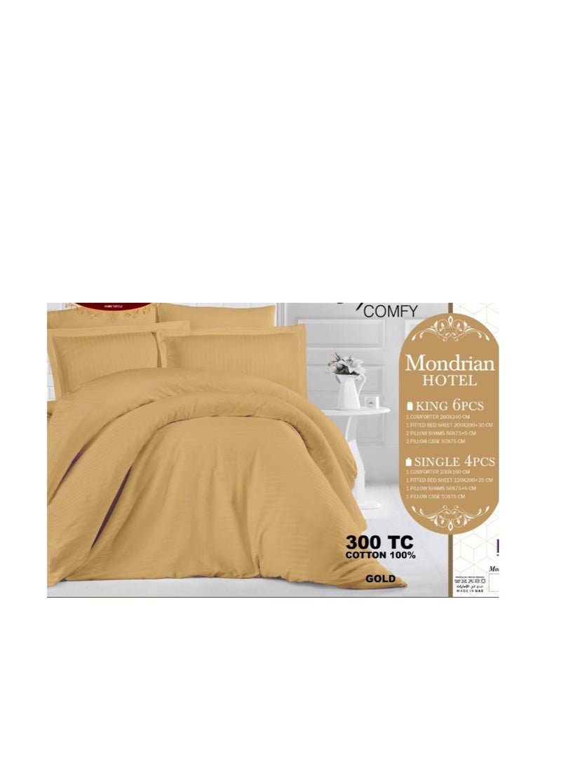 BAIG 4pcs Soft & Breathable Cotton Single Comforter for All Seasons Duvet inserted bedding set 