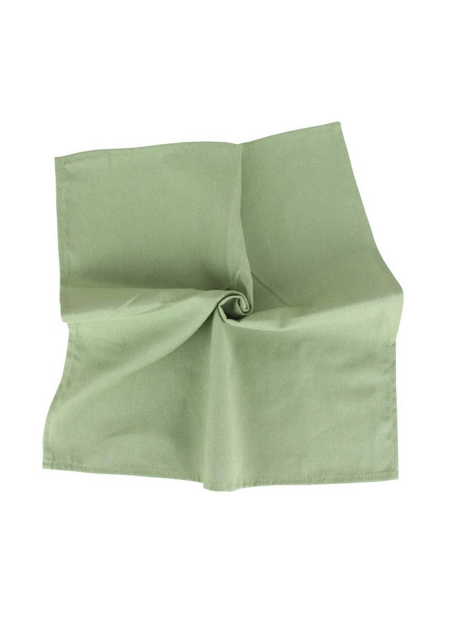 INFEI Solid Color Cotton Blended Dinner Cloth Napkins - Set of 12 (17 x 17 inches) - for Events & Home Use (Olive Green) - Image 4