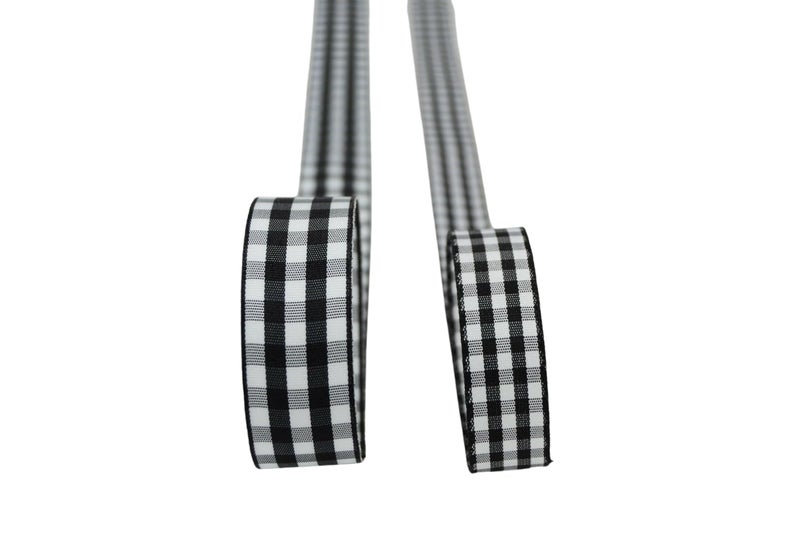 Ribbon Bazaar Taffeta Gingham Check 1-1/2" Black 25yd 100% Polyester Ribbon - Image 1