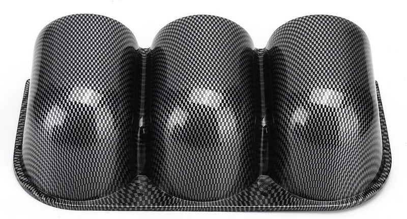 52mm Triple Gauge Mount Holder, Carbon Fiber Style ABS, 3 - Hole Car Dash Meter - Durable Construction, Easy Installation, Perfect for Auto Gauges - Image 5