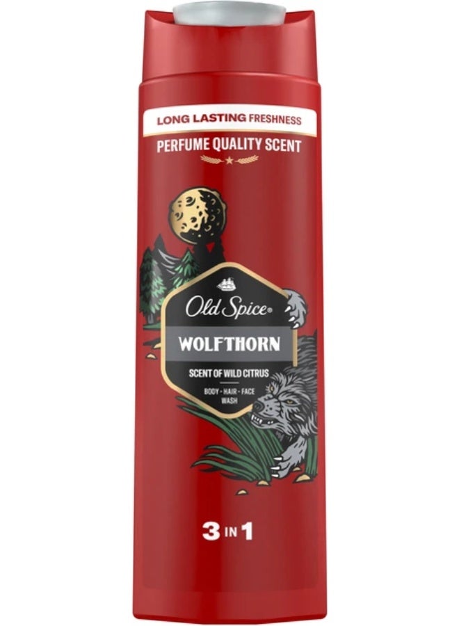 أولد سبايس جل استحمام 3 في 1 برائحة الحمضيات البرية من وولفثورن للرجال 400 مل