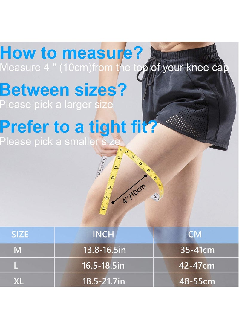 SOLARAE 2 Pack Silicone Anti-Slip Knee Pads for Sports - 3D Support for Arthritis, Joint Pain, Tendonitis, Meniscus Tear - Ideal for Basketball, Running, Fitness, and Squats for Men and Women. - Image 4