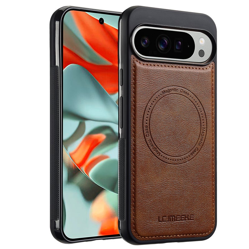 HuHa Protective Cover For Google Pixel 9 / 9 Pro LC.IMEEKE Magsafe Phone Case(Brown) - Image 1
