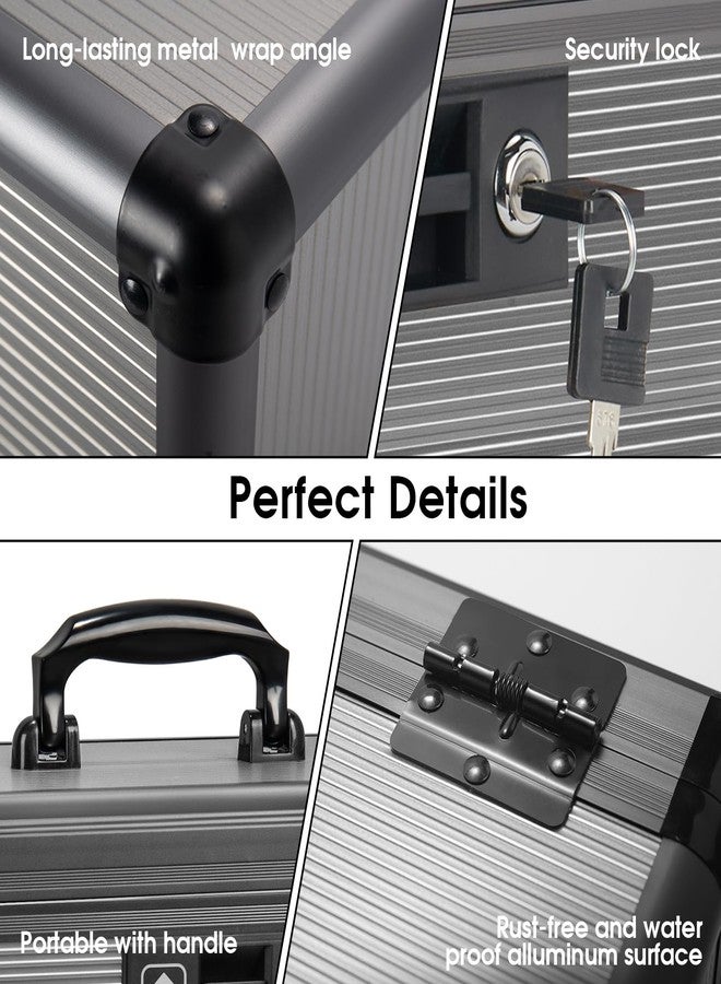 Lockbako Medicine Lock Box with Key, Alluminum Alloy Box for Medication,First Aid Box with a Removeable Tray to Store Medicines & Pills for Home, Black 12 * 7.68 * 7.87 Inch - Image 5
