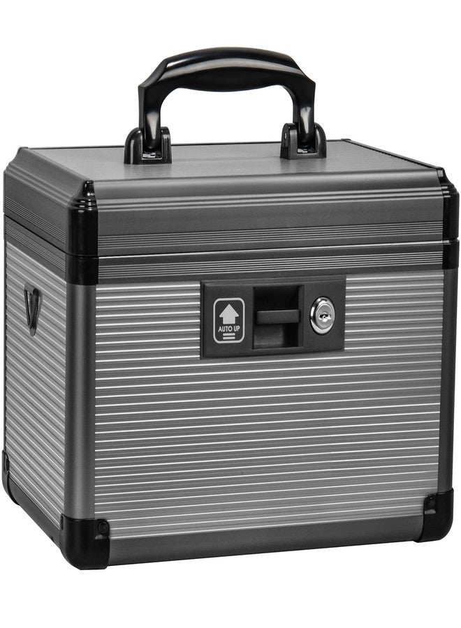 Lockbako Medicine Lock Box with Key, Alluminum Alloy Box for Medication,First Aid Box with a Removeable Tray to Store Medicines & Pills for Home, Black 12 * 7.68 * 7.87 Inch - Image 1