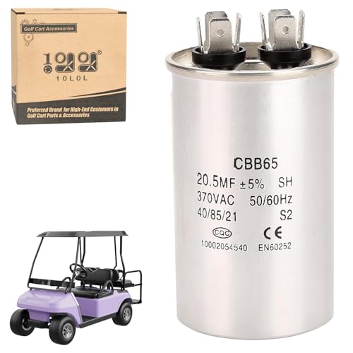 10L0L Capacitor 20.5MFD(20MFD) 370VAC for EZGO, Club Car, Columbia Electric Golf Cart 36 Volt Powerwise or Lester Chargers - Image 1
