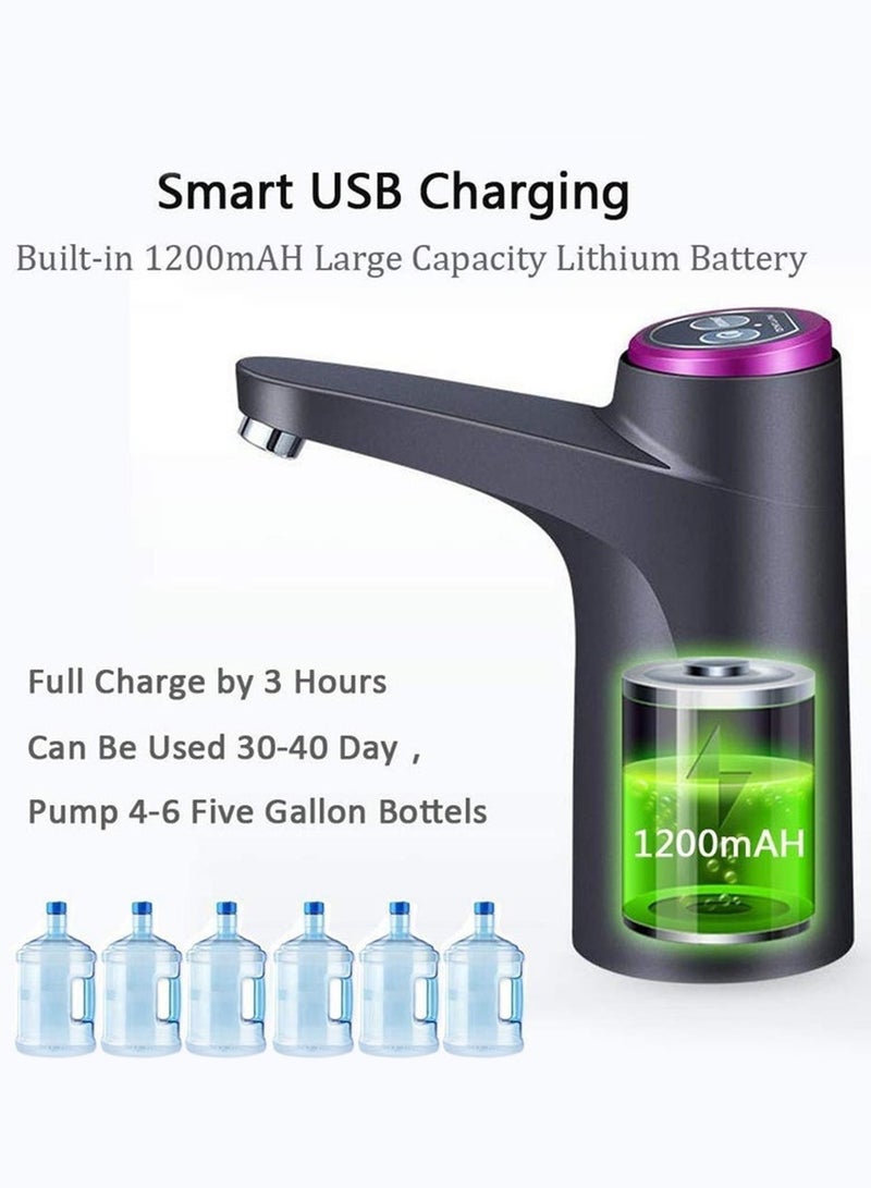 Vonqu Water Dispenser Pump for 5 Gallon Bottle Free Quantitative Drinking Water Pump Portable USB Charging Electric Bottle Pump Multipurpose Dispenser for V60 Kettle Home Camping and Coffee Corner - Image 4