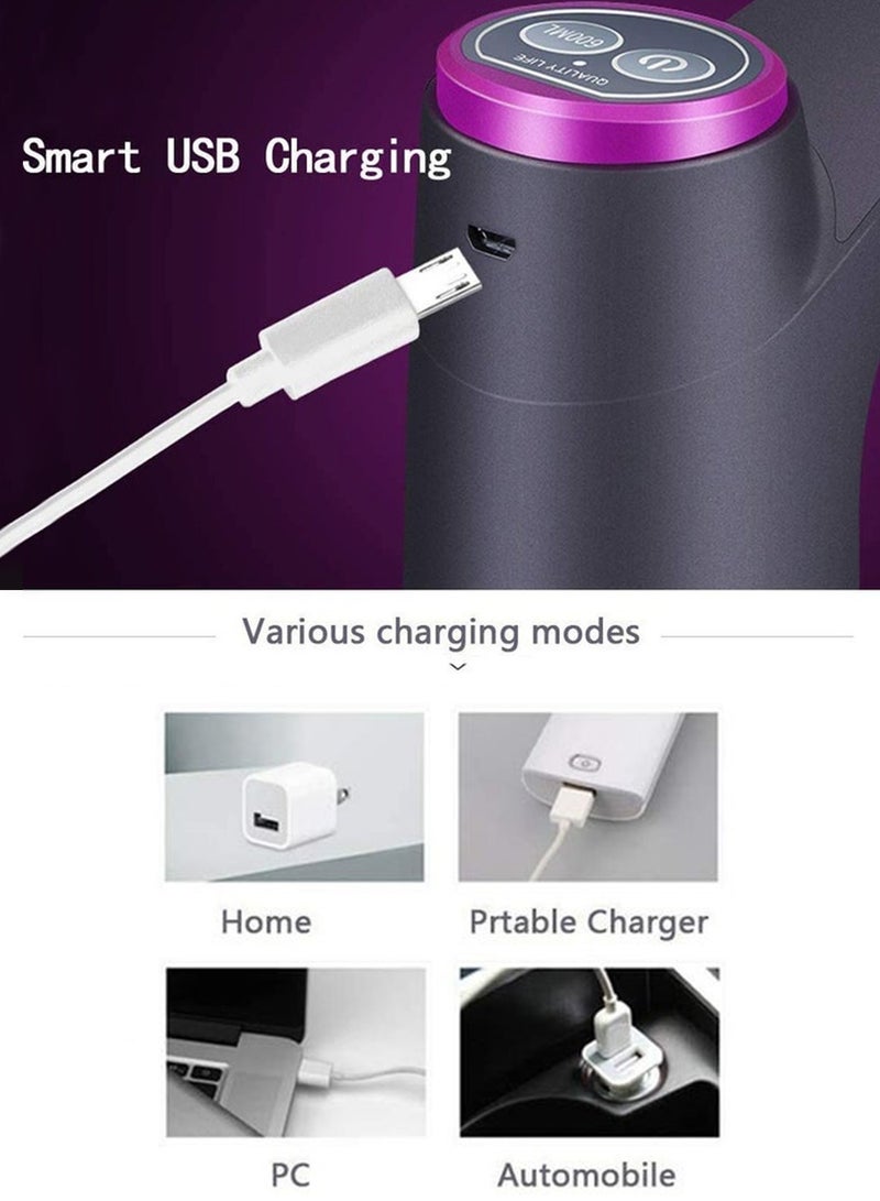 Vonqu Water Dispenser Pump for 5 Gallon Bottle Free Quantitative Drinking Water Pump Portable USB Charging Electric Bottle Pump Multipurpose Dispenser for V60 Kettle Home Camping and Coffee Corner - Image 5