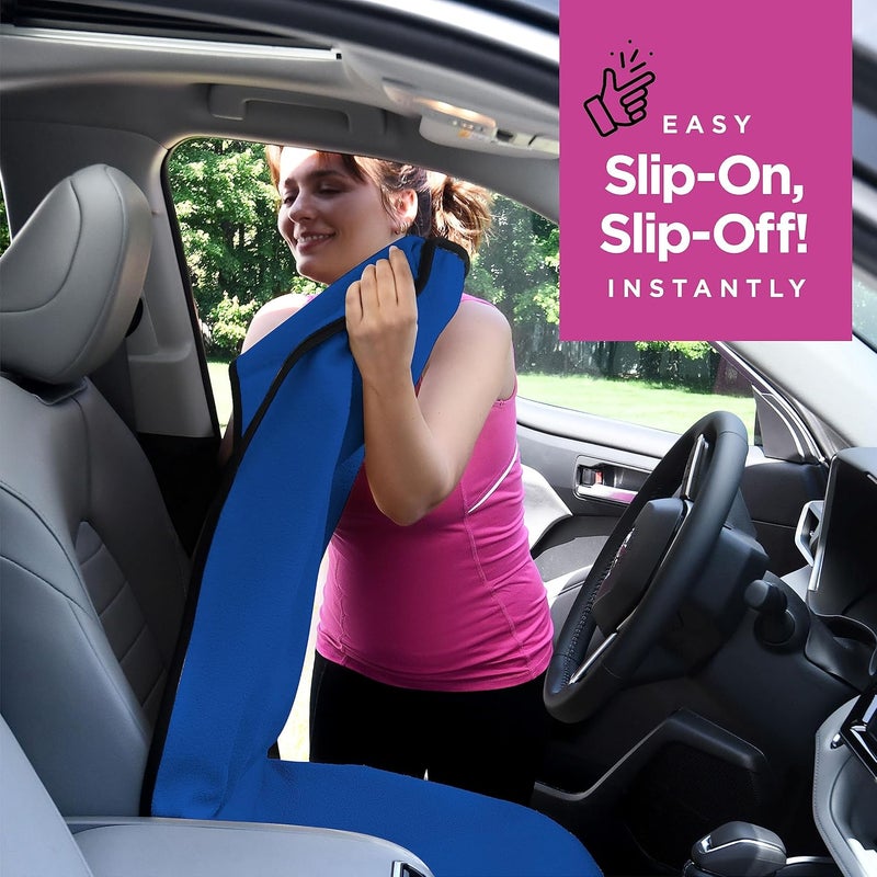 lebogner Waterproof Sweating Car Seat Cover for Post Gym Workout, Running, Swimming, Beach and Hiking, Universal Fit Anti-Slip Bucket Seat Protector for Cars, SUVs and Trucks, Machine Washable, Blue Most item matching trendy design - Image 4